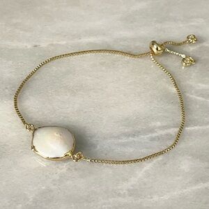 Natural Baroque Freshwater Pearl Gold Plated Bracelet